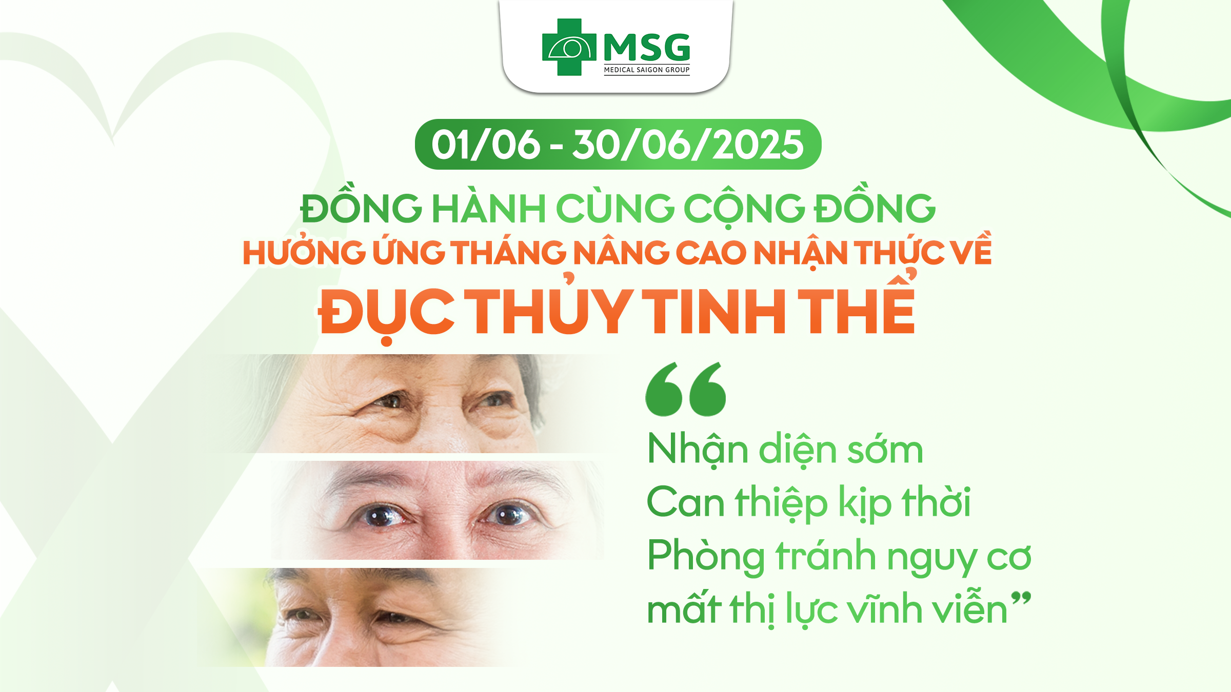 Mắt Sài Gòn đồng hành cùng cộng đồng hưởng ứng tháng nâng cao nhận thức về đục thủy tinh thể