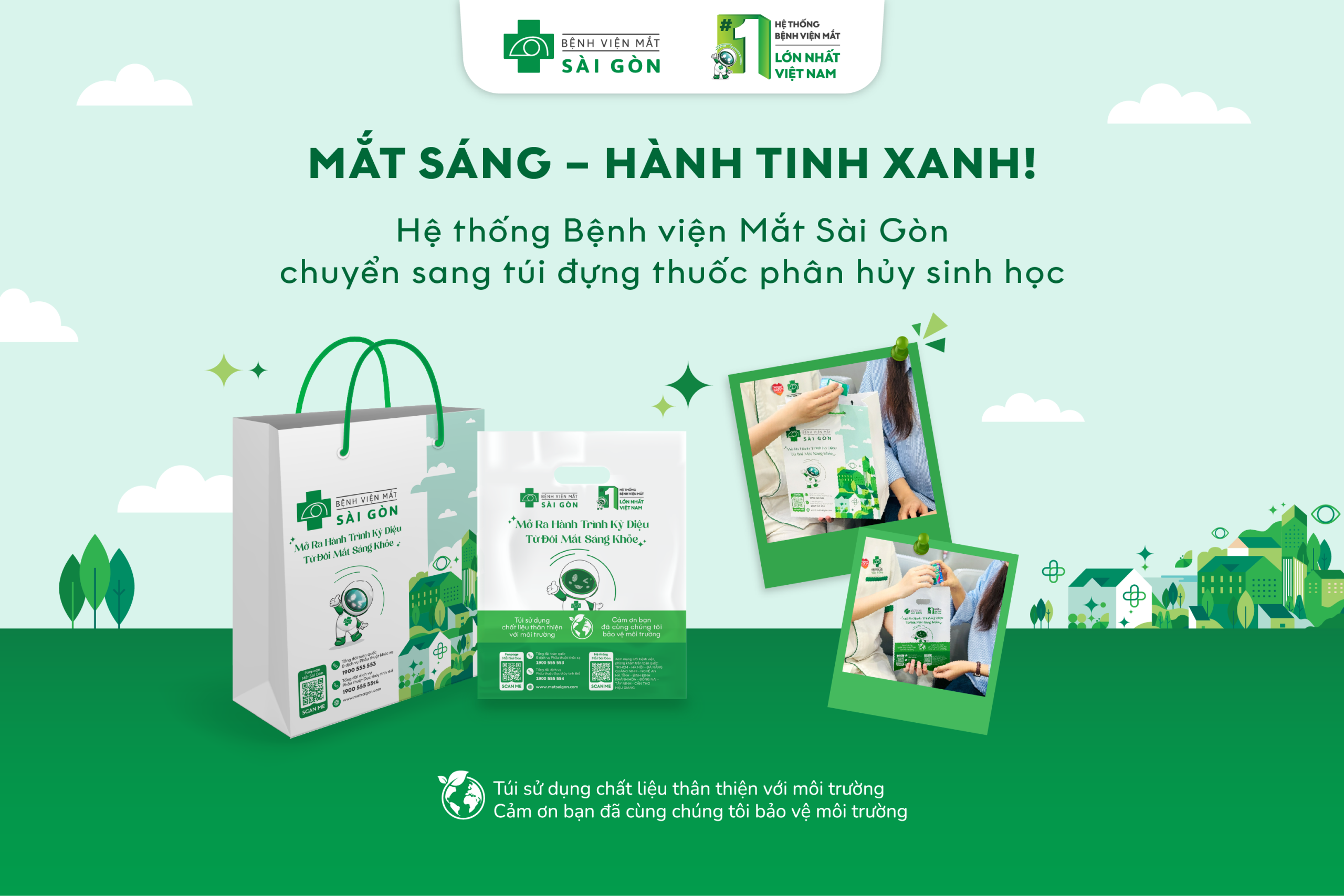 Hệ thống bệnh viện Mắt Sài Gòn tiên phong chuyển đổi sang bao bì thuốc thân thiện với môi trường